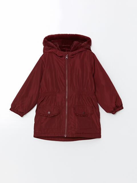 LCW Kids Kapüşonlu Kız Bebek Şişme Mont - W49572Z1-HRW