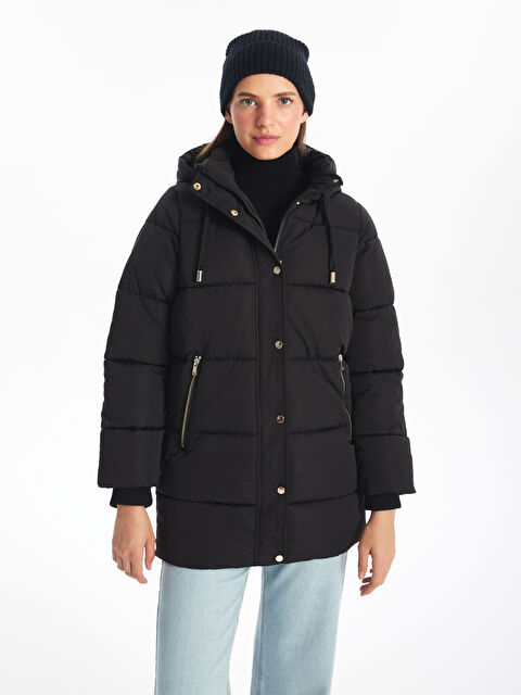 LCW Vision Kapüşonlu Kadın Şişme Mont - W49626Z8-CVL