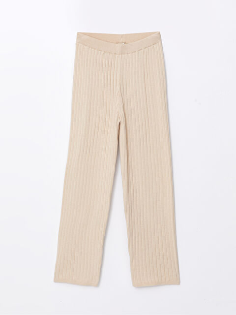 LCW Kids Beli Lastikli Kız Çocuk Triko Tayt - W49633Z4-YDJ