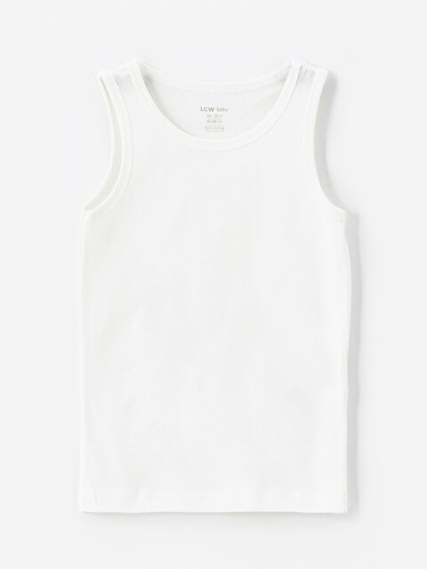 LCW baby Bisiklet Yaka Kolsuz Basic Erkek Bebek Atlet - W49783Z1-FDU