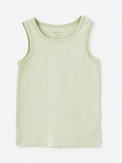 LCW baby Bisiklet Yaka Kolsuz Basic Erkek Bebek Atlet - W49783Z1-YG4