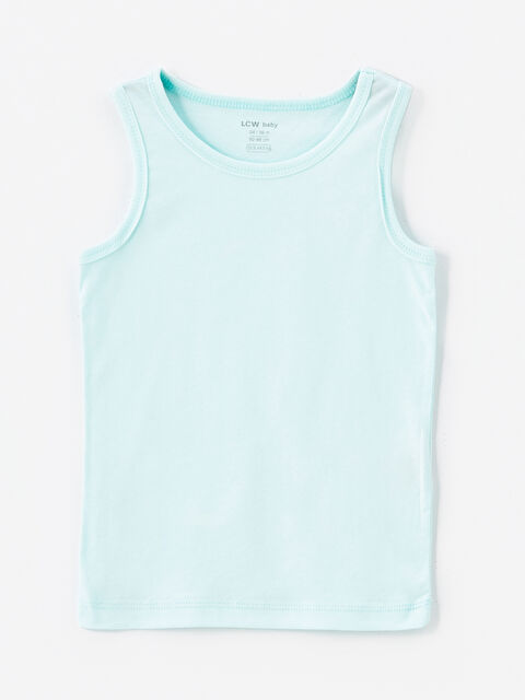 LCW baby Bisiklet Yaka Kolsuz Basic Erkek Bebek Atlet - W49787Z1-FTC