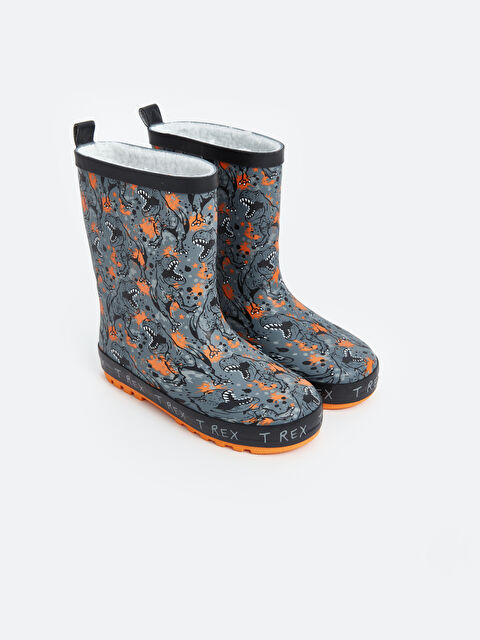 LCW STEPS Flower Printed Boys' Rain Boot - W49929Z4-YHS