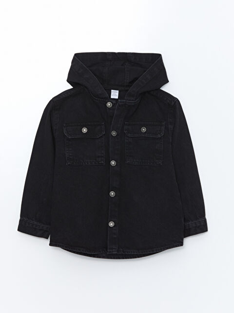 LCW Kids Kapüşonlu Erkek Çocuk Jean Ceket - W49948Z1-326