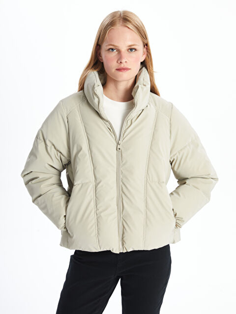 LCW Vision Dik Yaka Kadın Şişme Mont - W49983Z8-V9H