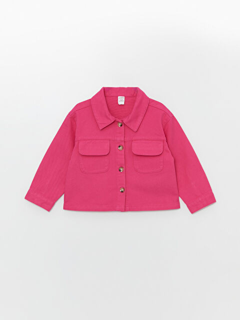 LCW Kids Gömlek Yaka Basic Kız Çocuk Ceket - W4AA39Z1-GZ6
