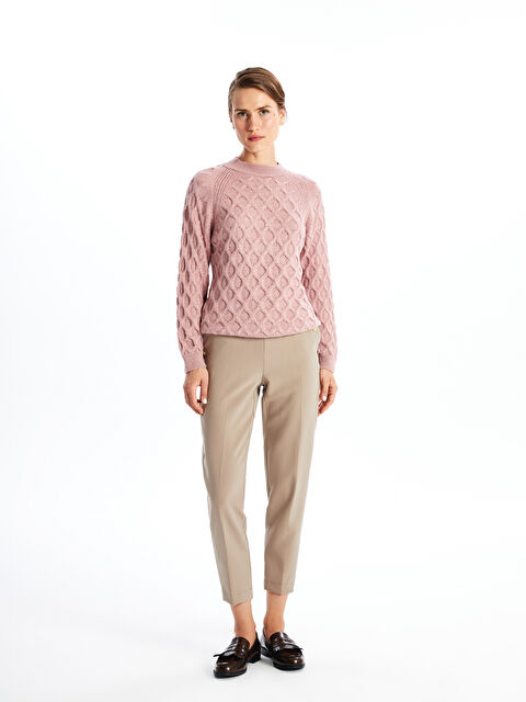 LCWAIKIKI Classic Beli Lastikli Kadın Pantolon - W4AC27Z8-GE8