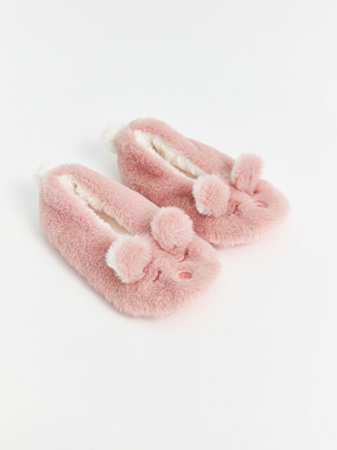 LCW STEPS Animal Figure Girls' Plush Slipper Boots - W4AC90Z4-YBX