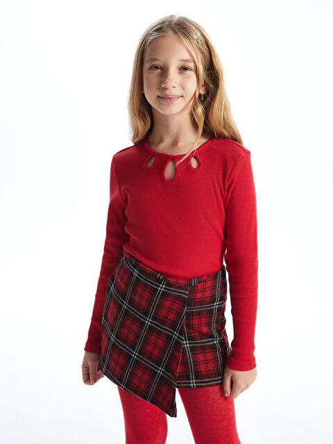 LCW Kids Bisiklet Yaka Kız Çocuk Tişört - W4AC98Z4-GZL