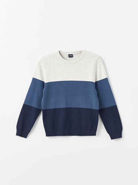 LCW Kids Crew Neck Boys' Knitwear Sweater - W4AD33Z4-LGB