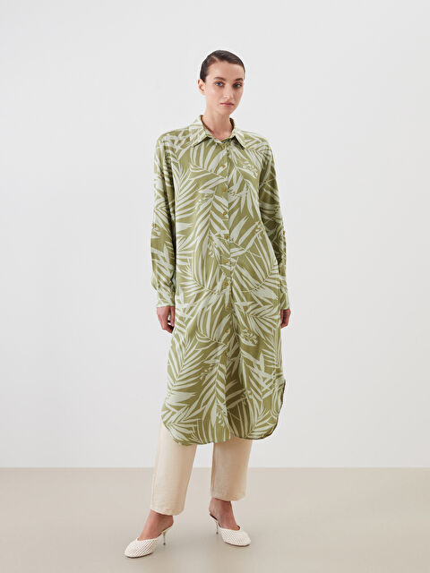 LCWAIKIKI Classic Patterned Oversize Women's Shirt Tunic - W4AE00Z8-LRR