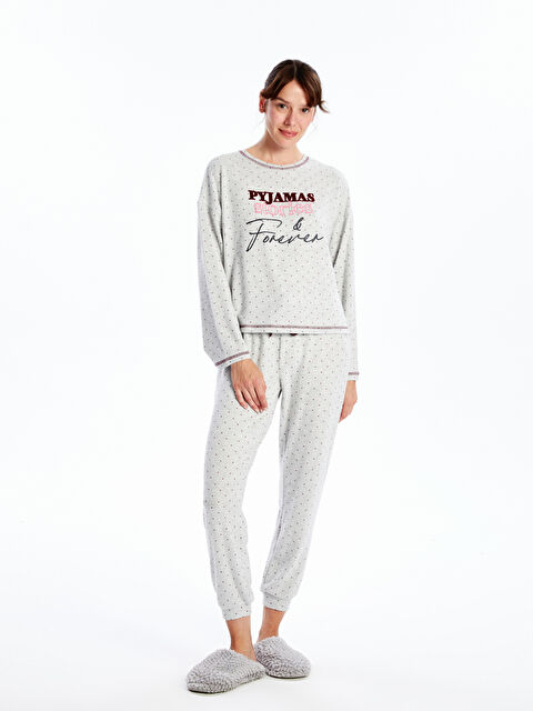 LCW DREAM Bisiklet Yaka Kadın Pijama Takımı - W4AE42Z8-998