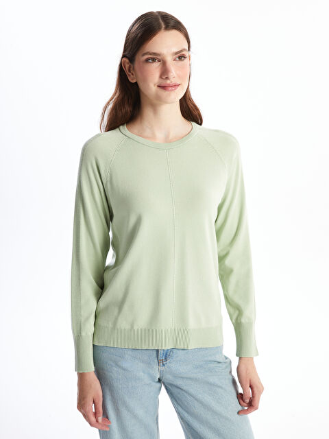 LCWAIKIKI Basic Bisiklet Yaka Kadın Triko Kazak - W4AE88Z8-FYU