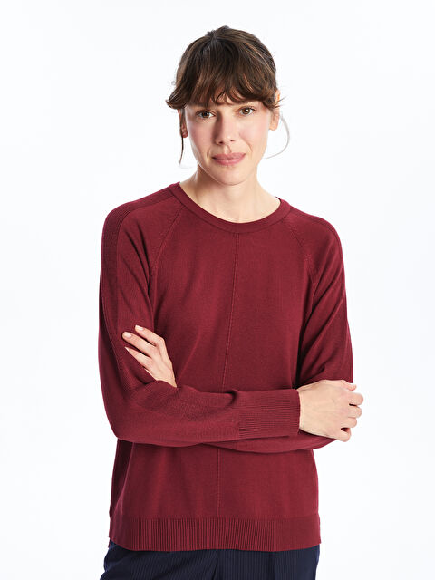 LCWAIKIKI Basic Bisiklet Yaka Kadın Triko Kazak - W4AE88Z8-HRW