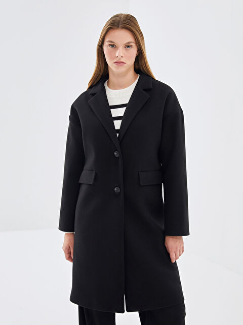 LCW Vision Oversize Kadın Kaşe Kaban - W4AF35Z8-CVL