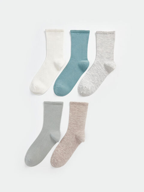 LCW DREAM Kadın Düz Soket Çorap 5'li - W4AF56Z8-FDU
