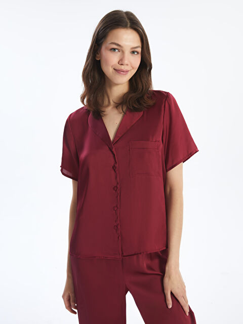 LCW DREAM Gömlek Yaka Saten Kadın Pijama Takımı - W4AG26Z8-HFM
