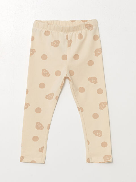 LCW Kids Beli Lastikli Baskılı Kız Bebek Tayt - W4AG80Z1-LRA