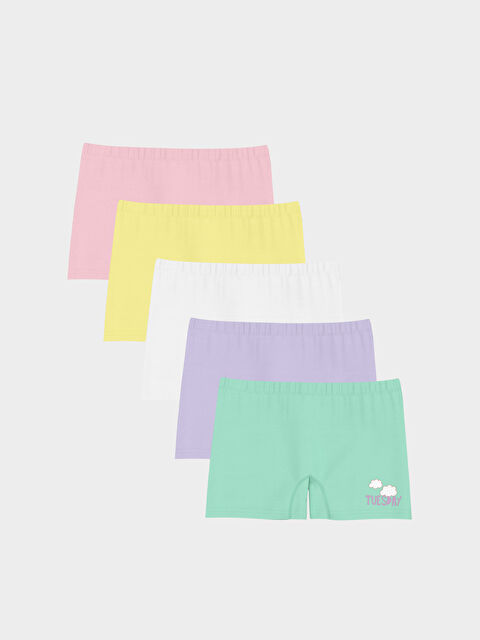 LCW Kids Baskılı Kız Çocuk Boxer 5'li - W4AH62Z4-Q6K