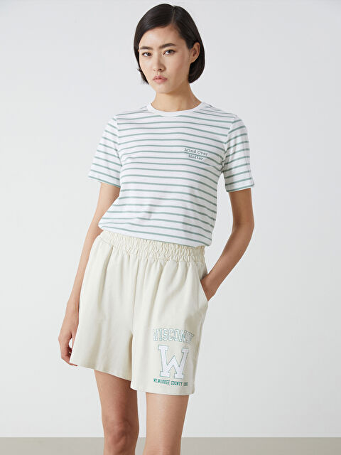 LCW Vision Elasticated Waist Printed Women's Shorts