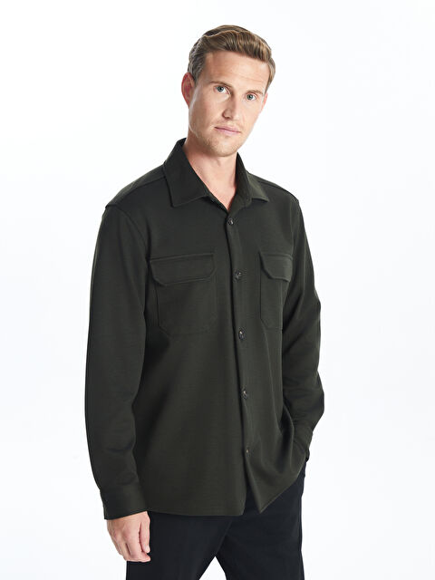 SOUTHBLUE Regular Fit Uzun Kollu Armürlü Erkek Gömlek - W4AN24Z8-H7L