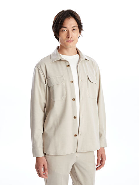 SOUTHBLUE Regular Fit Uzun Kollu Armürlü Erkek Gömlek - W4AN24Z8-QSC