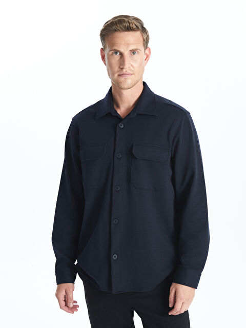 SOUTHBLUE Regular Fit Uzun Kollu Armürlü Erkek Gömlek - W4AN24Z8-RFH