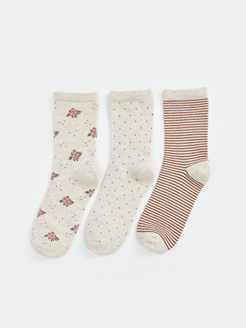 LCW DREAM Desenli Kadın Soket Çorap 3'lü - W4AP00Z8-L8Q