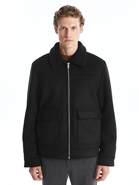 SOUTHBLUE Standart Kalıp Gömlek Yaka Süet Erkek Mont - W4AP31Z8-CVL