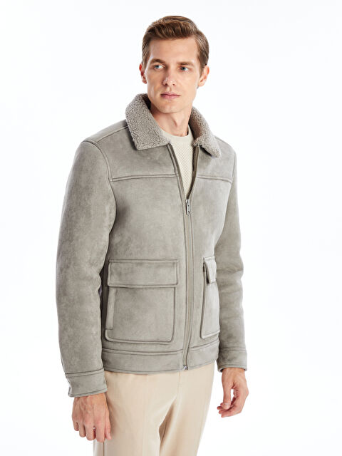 SOUTHBLUE Standart Kalıp Gömlek Yaka Süet Erkek Mont - W4AP31Z8-S0L