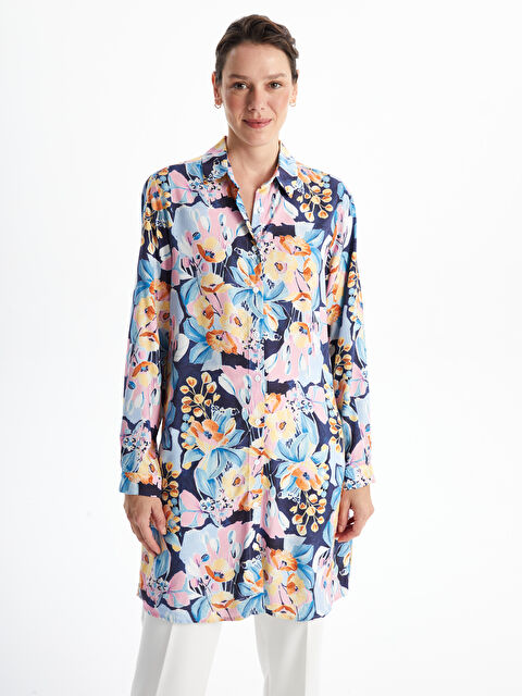 LCWAIKIKI Classic Patterned Women's Shirt Tunic - W4AP48Z8-LS3