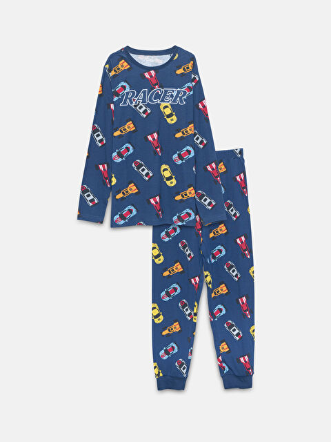 LCW Kids Crew Neck Boys' Pyjama Set - W4AP85Z4-LSJ