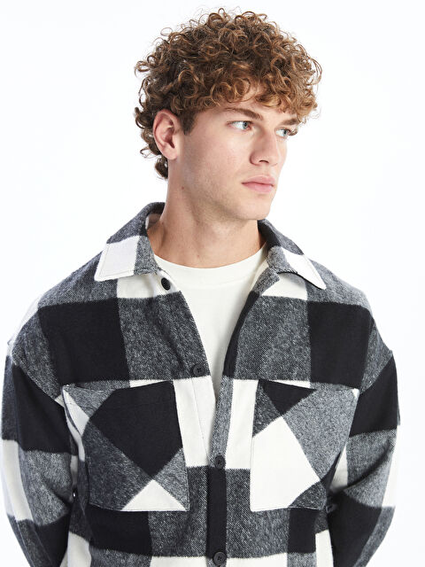 XSIDE Rahat Kalıp Uzun Kollu Ekose Erkek Gömlek Ceket - W4AQ68Z8-LKX