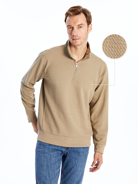 LCW Vision Dik Yaka Erkek Sweatshirt - W4AR01Z8-PSD