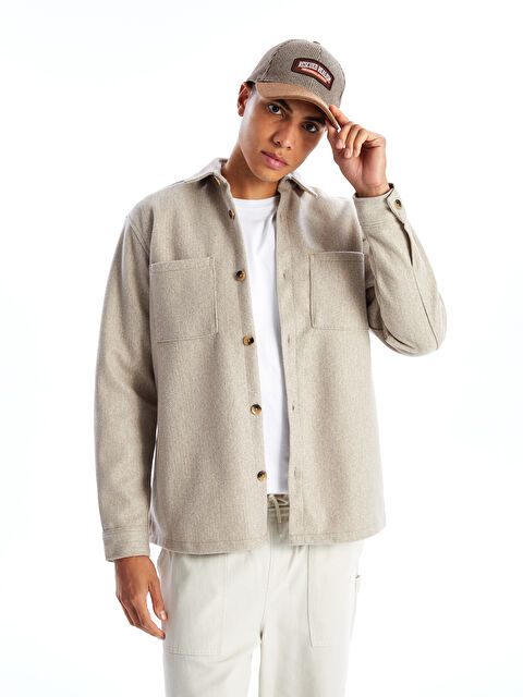 XSIDE Rahat Kalıp Uzun Kollu Erkek Gömlek Ceket - W4AR11Z8-YCP
