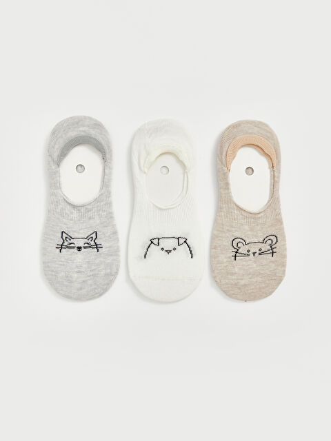 LCW DREAM Baskılı Kadın Babet Çorap 3'lü - W4AS63Z8-LAL