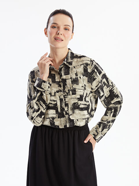 LCW Grace Desenli Kadın Gömlek Tunik - W4AU99Z8-LQJ