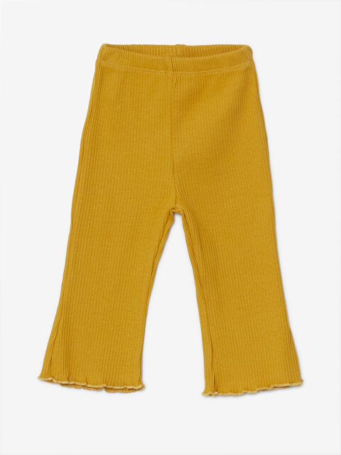 LCW baby Beli Lastikli Basic Kız Bebek Pantolon - W4BA70Z1-GMD