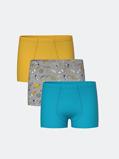 LCW Kids Baskılı Erkek Çocuk Boxer 3'lü - W4BC54Z4-998
