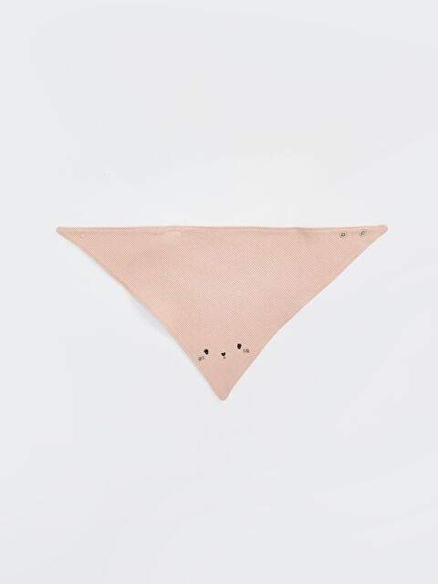 LCW baby Baskılı Kız Bebek Mama Önlüğü - W4BC75Z1-GDV