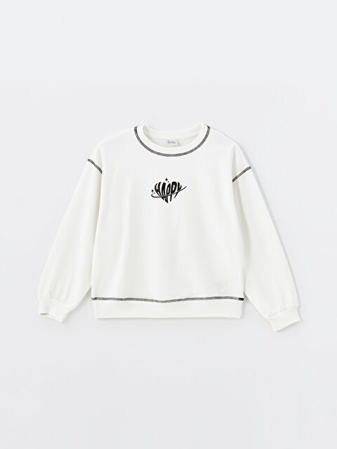 LCW Kids Bisiklet Yaka Kız Çocuk Sweatshirt - W4BD13Z4-R9J