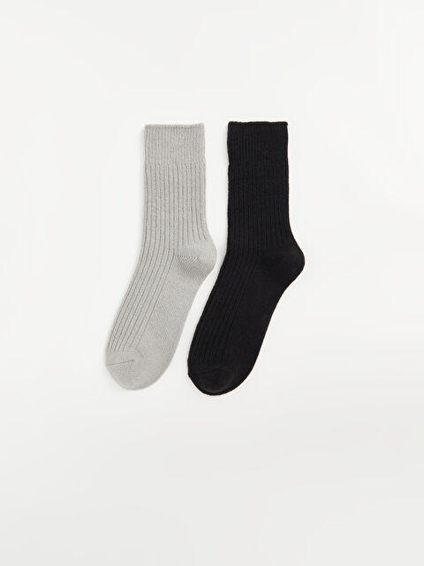 LCW DREAM Kadın Düz Soket Çorap 2'li - W4BD36Z8-LAK