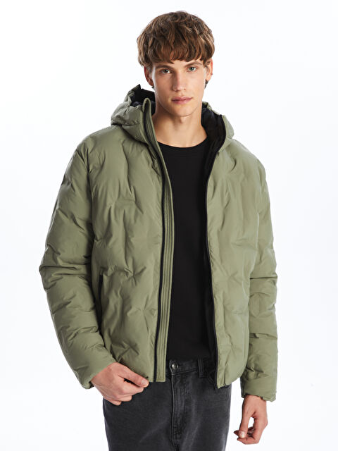 XSIDE Standart Kalıp Kapüşonlu Erkek Şişme Mont - W4BD52Z8-YGX