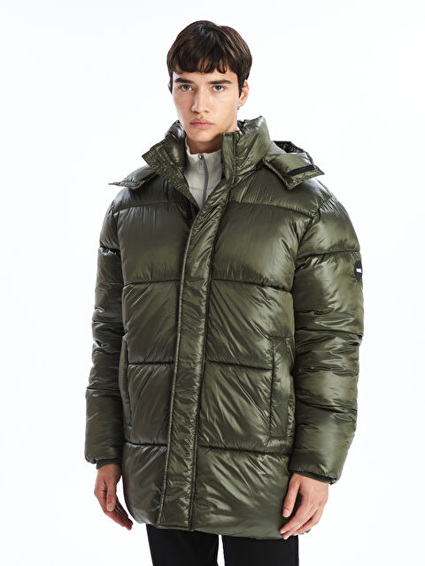 XSIDE Rahat Kalıp Kapüşonlu Erkek Şişme Mont - W4BD63Z8-KDX