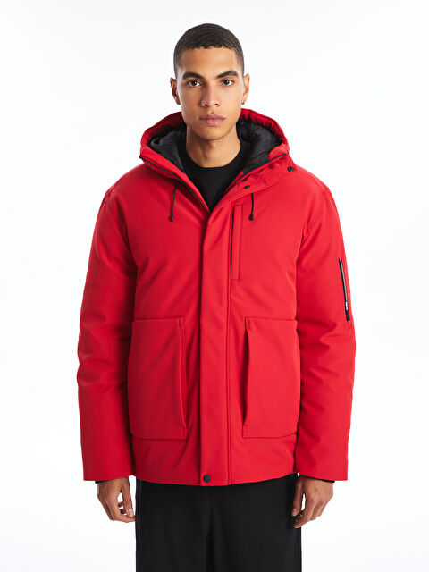 XSIDE Standart Kalıp Kapüşonlu Erkek Mont - W4BD68Z8-R3R