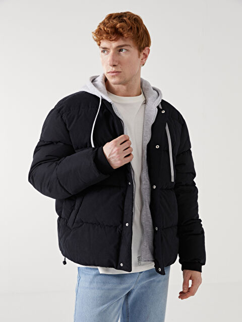 XSIDE Rahat Kalıp Kapüşonlu Erkek Şişme Mont - W4BD72Z8-CVL