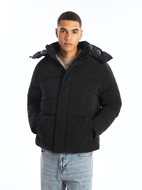 XSIDE Rahat Kalıp Kapüşonlu Erkek Şişme Mont - W4BD74Z8-CVL