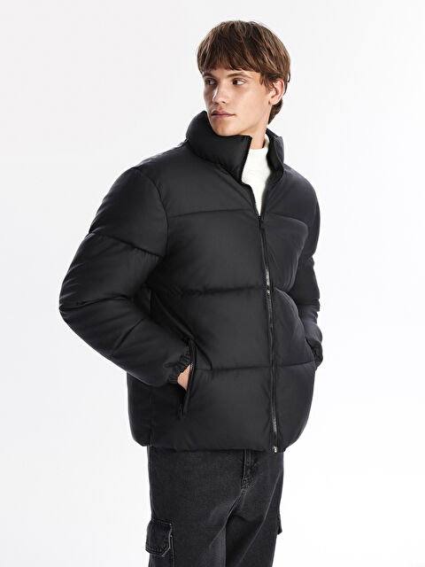 XSIDE Rahat Kalıp Dik Yaka Erkek Şişme Mont - W4BD79Z8-CVL