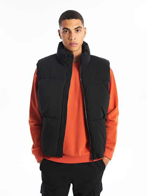 XSIDE Standart Kalıp Dik Yaka Erkek Şişme Yelek - W4BD81Z8-CVL