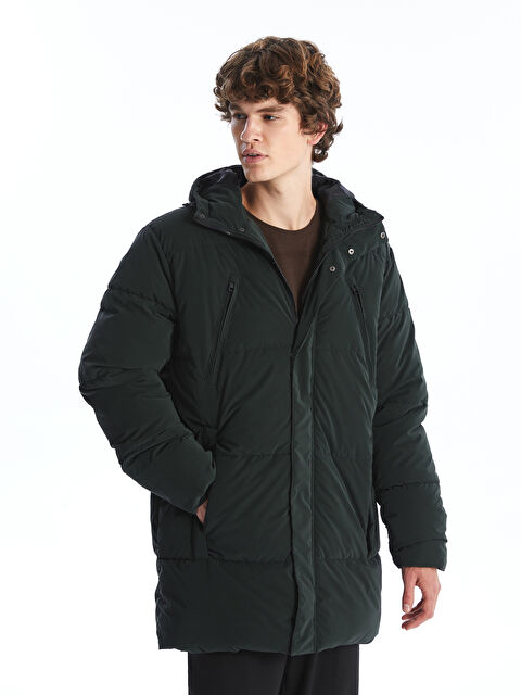 XSIDE Rahat Kalıp Kapüşonlu Erkek Mont - W4BD86Z8-J1P